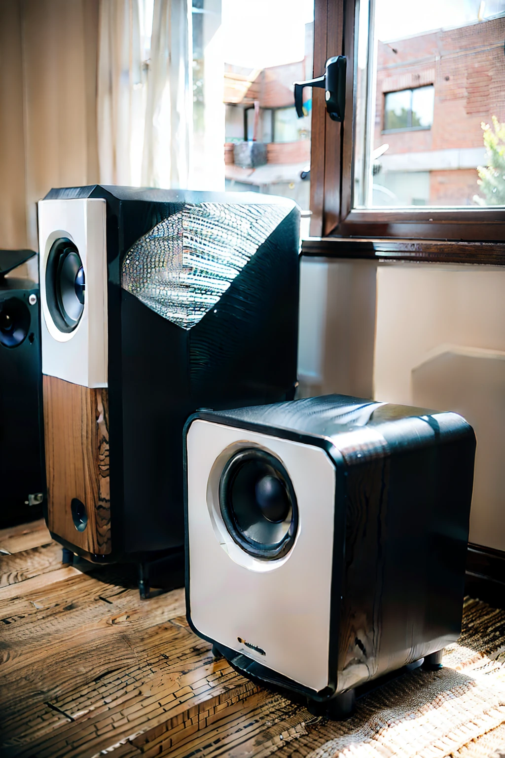 Modern style subwoofer design, elegant,