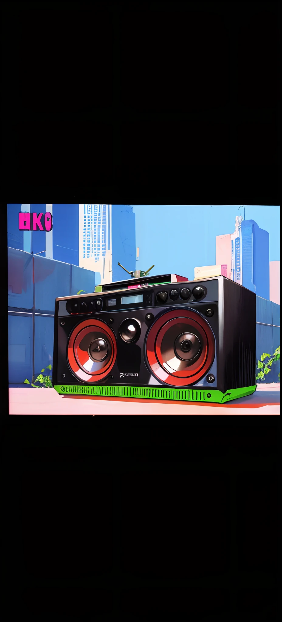 boombox, 80s, absurdres, high res, ultrasharp, 8K, masterpiece