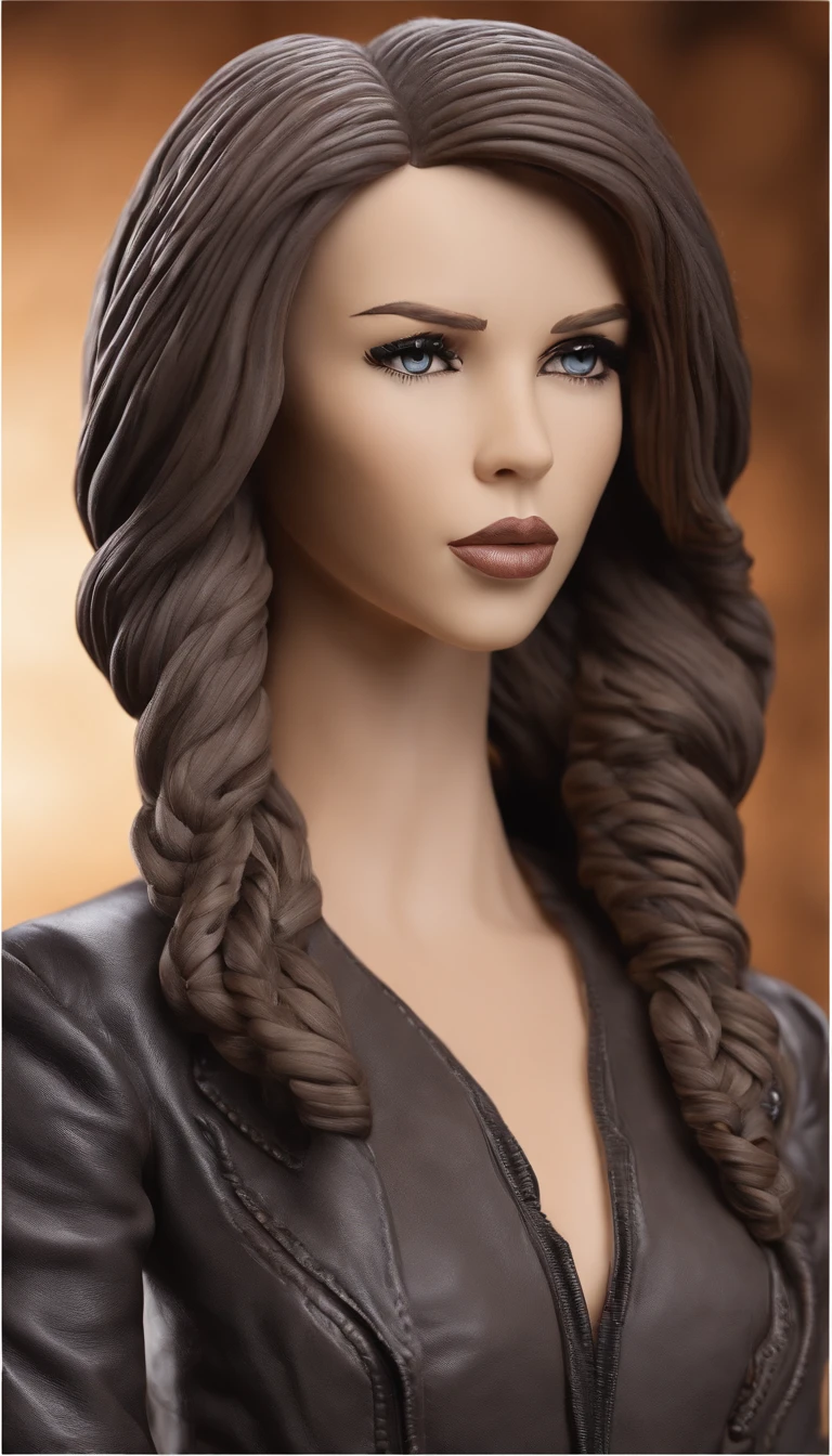 (masterpiece, best quality), Kate Beckinsale, Beautiful face, leather, braided hair, collar, boots,