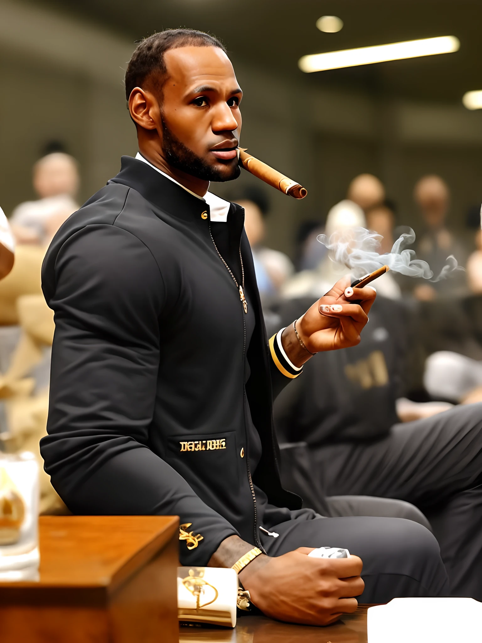 Lebron james smoking cigars