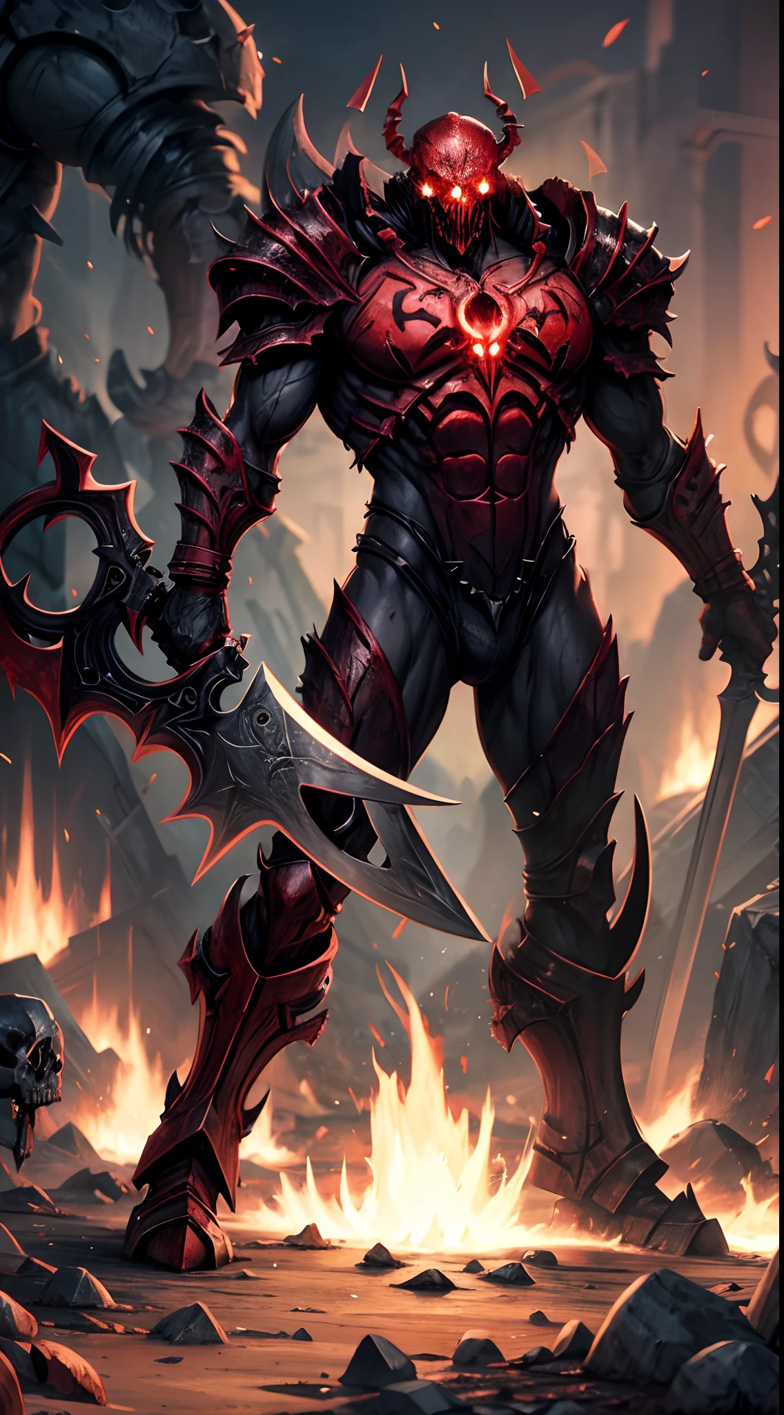 (extremely detailed 8k wallpaper), mid-range photo of a scary necromancer, intricate, highly detailed, dramatic