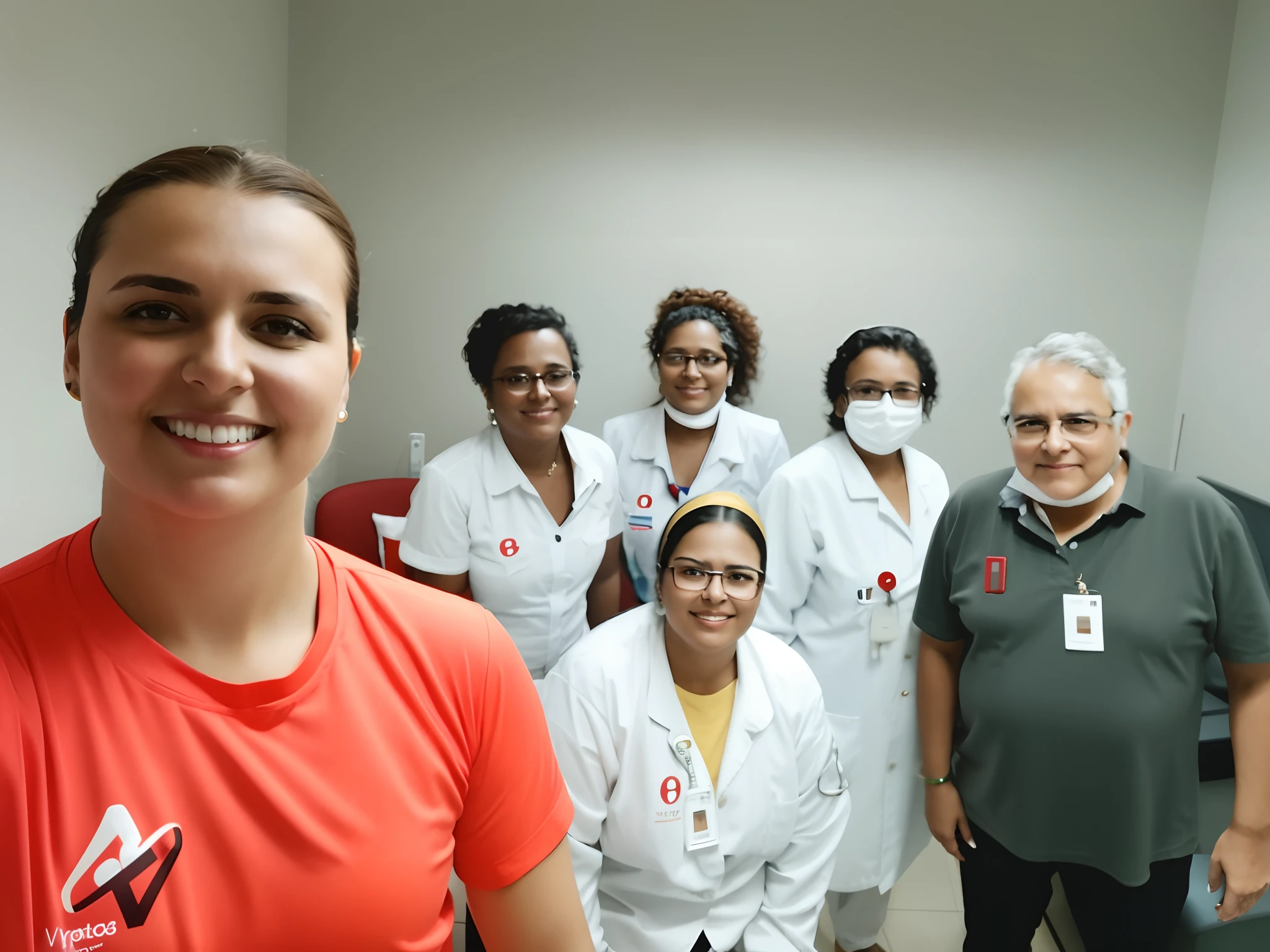 Mulher, 30-year-old biomedical woman with shoulder-length brown hair and wears round glasses
