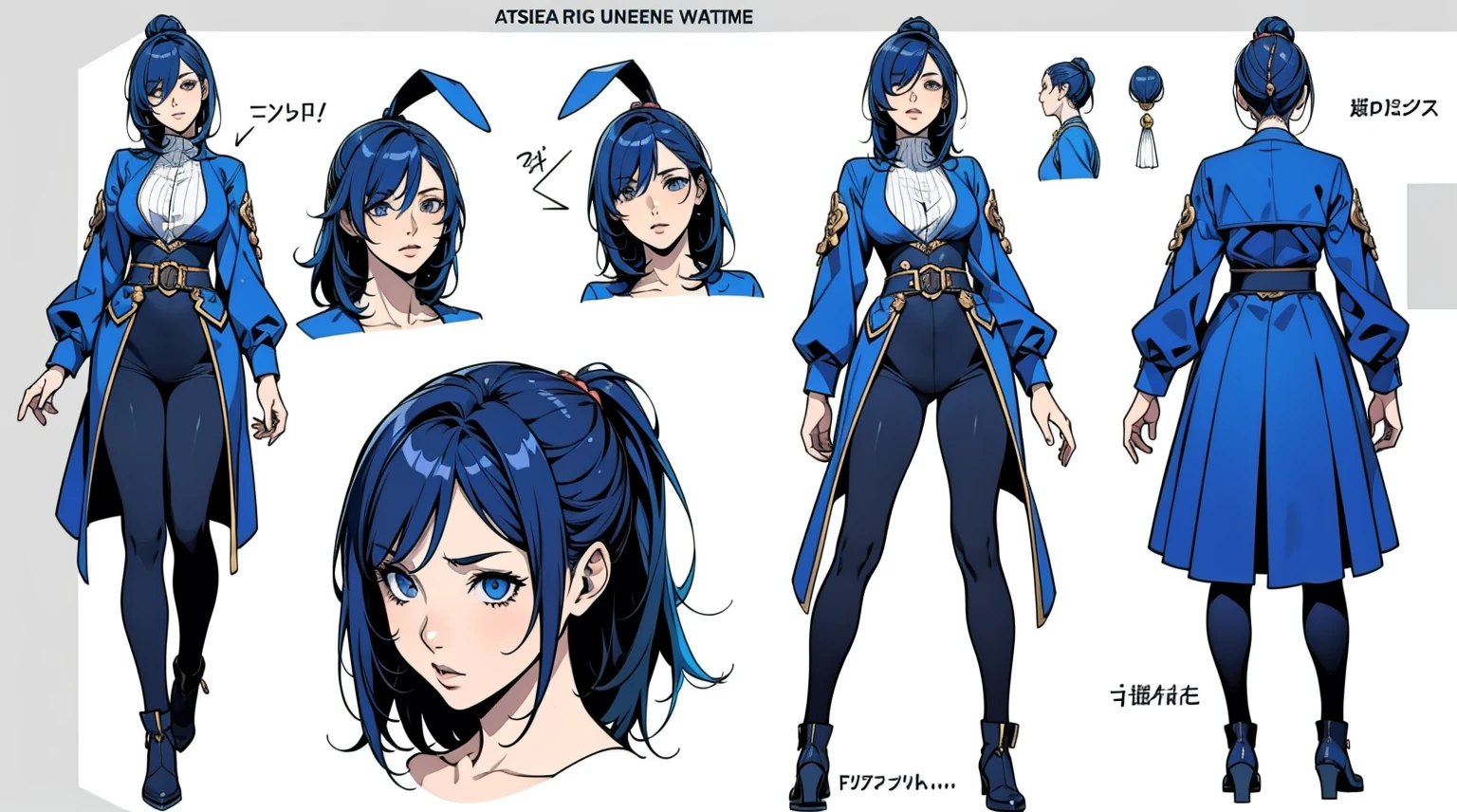 Female original character action reference sheet adoptable,