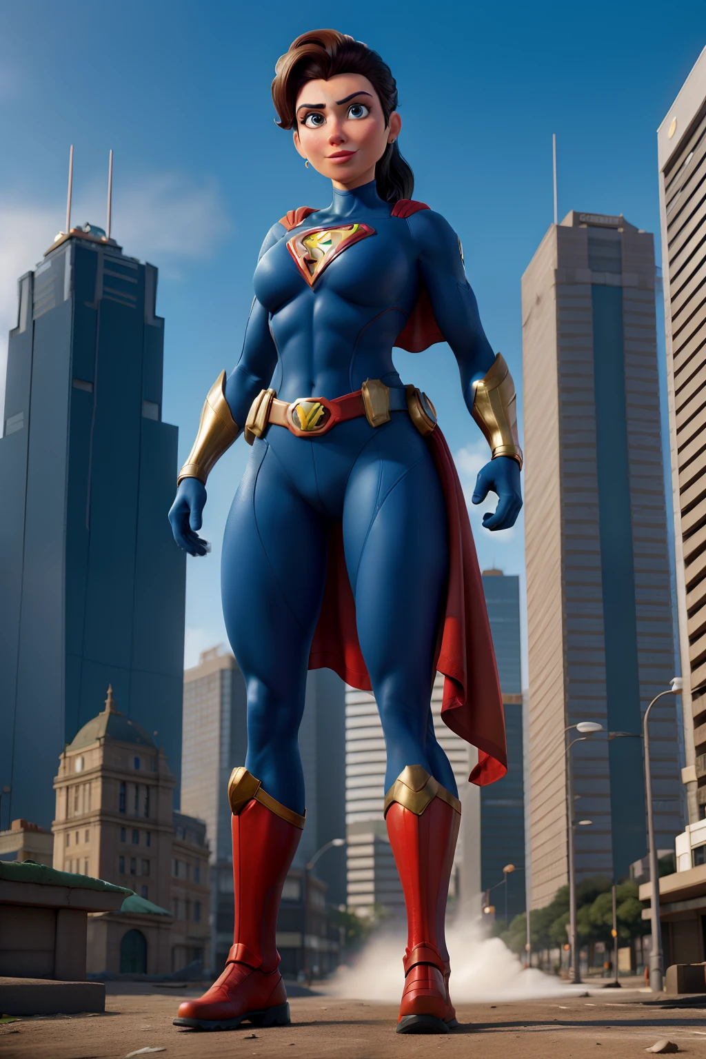 Mulher cabelos longos lisos castanhos e loiros oculos obra-prima, melhor qualidade, female superhero, Superheroíne, cidade, salvamento, resgate, hero, poder, forza, coragem, justice, crime-combate, vigilante, action, aventura, superpoderes, cruzado caped, super-humano, protetor, salvador, Metropolis, urbano, skyline, constructions, victory, emblema, traje, WMASK, identidade secreta, corajoso, dynamic, destemido, iconic, poderoso, batalha, epic, Superhero Team, Nemesis, Super Villain, feitos heroicos, defendendo, justice league.