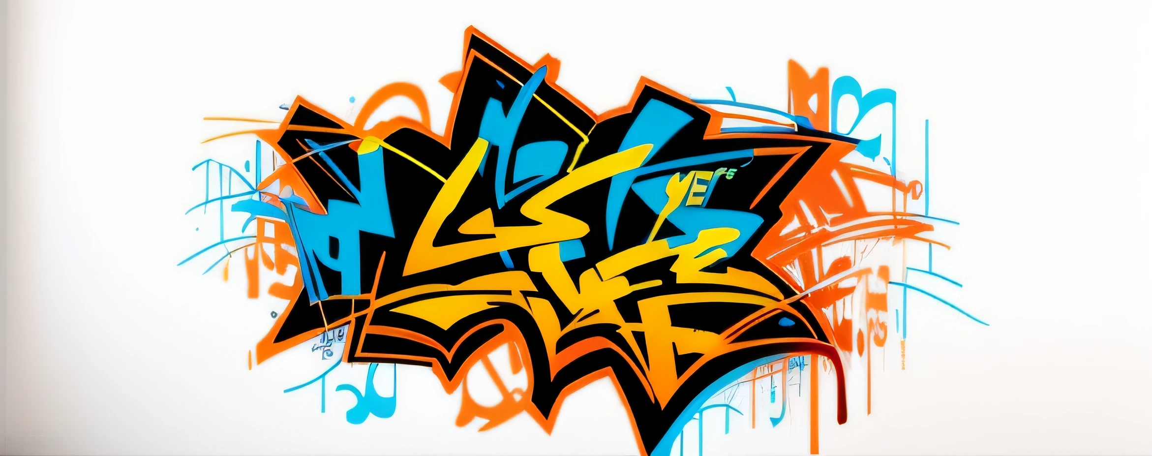 Graffiti on a white wall with a blue and orange design, Estilo de arte de Graffiti, en estilo Graffiti, Estilo Graffiti, por Bascove, Graffiti Estilo salvaje, bordes duros! Graffiti, Inspirado en el Graffiti, Letras de Graffiti, Graffiti, Estilo salvaje, Escritura de Graffiti, Arte del Graffiti, NY Style Grafitti, Arte raggae, Lowres, Altas Resoluciones, Estilo de letras