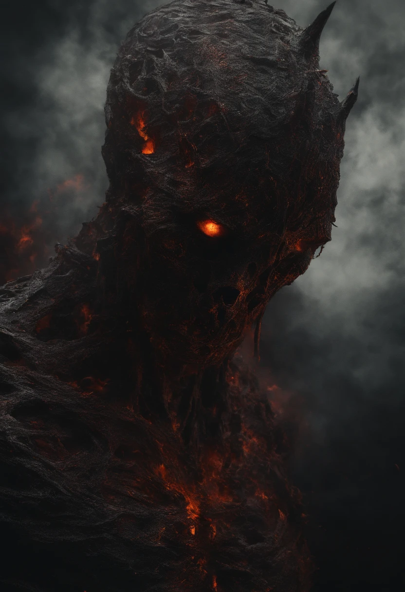 (best quality,4k,8k,highres,masterpiece:1.2),ultra-detailed,(realistic,photorealistic,photo-realistic:1.37),hellish plane,demon of fire and fire elementals,consuming souls of the dead,blood-soaked surroundings,burning flames,ominous atmosphere,dark shadows,tortured souls,suffocating heat,intense red and orange colors,fiery aura,smoke and ashes,writhing figures,malevolent eyes.