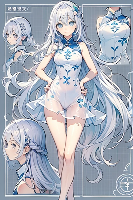 (Pee、pissing、Pee、pissing),(Highest image quality, high resolution, Masterpiece, Masterpiece, Maximum level, high resolution) (Drawing: Whole body) (number of people: 1 person) (gender: Slender, Nice and beautiful girl) (age: , 10 years olor: Gorgeous white) (Hair color : Delicate white hair, Silver) (Hairstyles: Medium hair, Big buns) (face: Anime face, beautiful lovely) (Eyes: Deep and sparkling blue, slanty eyes) (Mouth: Slightly open) (Body type: Short stature, Slender, Medically correct, Young breasts, small ) (Limb shape: Slender, Medically correct limbs, 5 fingers) (Clothing: Short white cheongsam) (colors of clothing: Transparent, Transparent white ) (Clothing pattern: Intricate blue pattern) (Clothing movement: Waving in the wind) (Posture: Stand behind your back with your hands folded),(Clear crotch),virgina,with no underpants,No underwear,No tights,ssee-through,camel-toe,Camel hooves