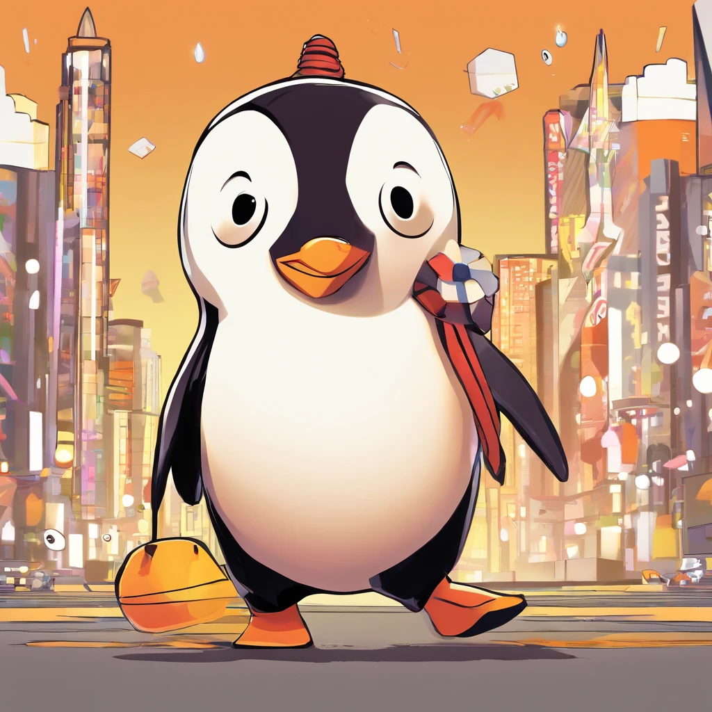 Imagine an animated avatar featuring a quirky and unique character – the Nuke Penguin. Envision a penguin with a distinct personality, dressed in futuristic, radiation-resistant gear with a touch of playful and explosive elements.
Focus on micro-details, bringing out the animated nuances of the Nuke Penguin's expression. Highlight the mischievous glint in its eyes and the anticipation in its stance as it embodies the fusion of cute and explosive.
Animate the penguin's movements, adding dynamic elements like a waddle that exudes confidence and a slightly exaggerated reaction to emphasize its explosive nature. Incorporate small details such as the fluttering of its feathers or the glow of a tiny nuclear symbol on its outfit.
Consider the background – perhaps a nuclear-themed landscape or a futuristic setting that complements the Nuke Penguin's explosive character. Infuse vibrant colors and dynamic lighting to enhance the animated avatar's overall visual impact.
This detailed prompt aims to inspire the creation of a lively and engaging animated avatar featuring the Nuke Penguin, where micro-details and playful animations bring this unique character to life in a whimsical and explosive manner.
