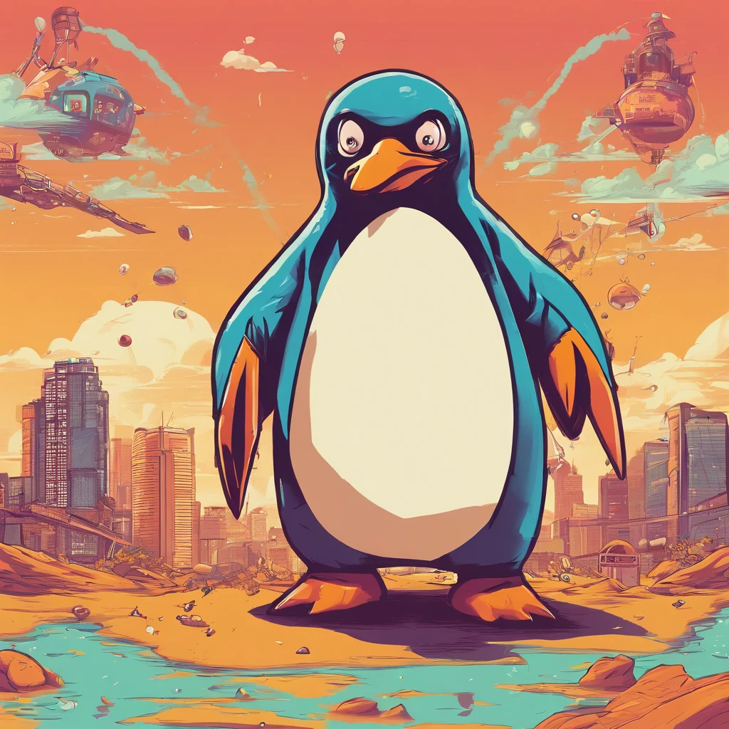 Imagine an animated avatar featuring a quirky and unique character – the Nuke Penguin. Envision a penguin with a distinct personality, dressed in futuristic, radiation-resistant gear with a touch of playful and explosive elements.
Focus on micro-details, bringing out the animated nuances of the Nuke Penguin's expression. Highlight the mischievous glint in its eyes and the anticipation in its stance as it embodies the fusion of cute and explosive.
Animate the penguin's movements, adding dynamic elements like a waddle that exudes confidence and a slightly exaggerated reaction to emphasize its explosive nature. Incorporate small details such as the fluttering of its feathers or the glow of a tiny nuclear symbol on its outfit.
Consider the background – perhaps a nuclear-themed landscape or a futuristic setting that complements the Nuke Penguin's explosive character. Infuse vibrant colors and dynamic lighting to enhance the animated avatar's overall visual impact.
This detailed prompt aims to inspire the creation of a lively and engaging animated avatar featuring the Nuke Penguin, where micro-details and playful animations bring this unique character to life in a whimsical and explosive manner.