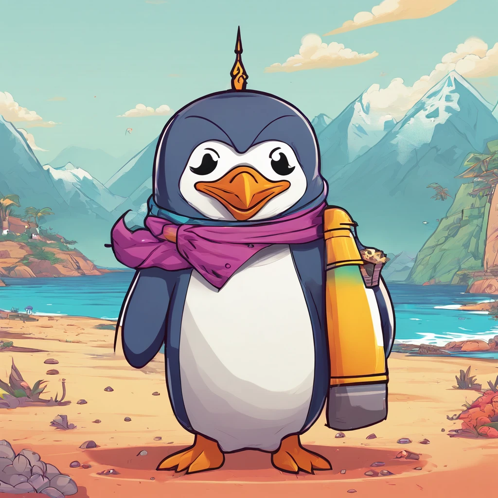 Imagine an animated avatar featuring a quirky and unique character – the Nuke Penguin. Envision a penguin with a distinct personality, dressed in futuristic, radiation-resistant gear with a touch of playful and explosive elements.
Focus on micro-details, bringing out the animated nuances of the Nuke Penguin's expression. Highlight the mischievous glint in its eyes and the anticipation in its stance as it embodies the fusion of cute and explosive.
Animate the penguin's movements, adding dynamic elements like a waddle that exudes confidence and a slightly exaggerated reaction to emphasize its explosive nature. Incorporate small details such as the fluttering of its feathers or the glow of a tiny nuclear symbol on its outfit.
Consider the background – perhaps a nuclear-themed landscape or a futuristic setting that complements the Nuke Penguin's explosive character. Infuse vibrant colors and dynamic lighting to enhance the animated avatar's overall visual impact.
This detailed prompt aims to inspire the creation of a lively and engaging animated avatar featuring the Nuke Penguin, where micro-details and playful animations bring this unique character to life in a whimsical and explosive manner.