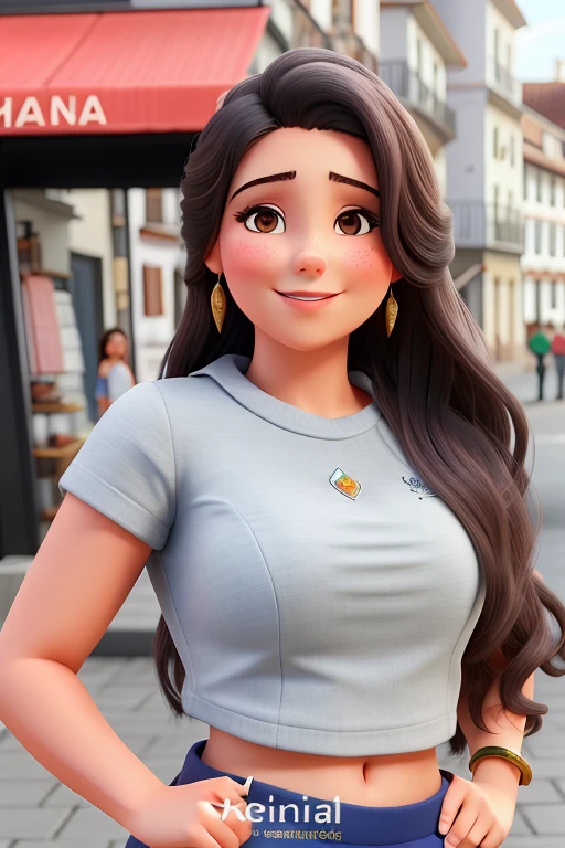 mulher sorridente com cabelo liso vestindo camisa xadrez e batom vermelho, Menina branca de pele clara, Anos Imane, bochechas rosadas, inspirado em Sophia Beale, seu rosto emoldurado, inspirado em Maria Helena Vieira da Silva, foto de perfil headshot
