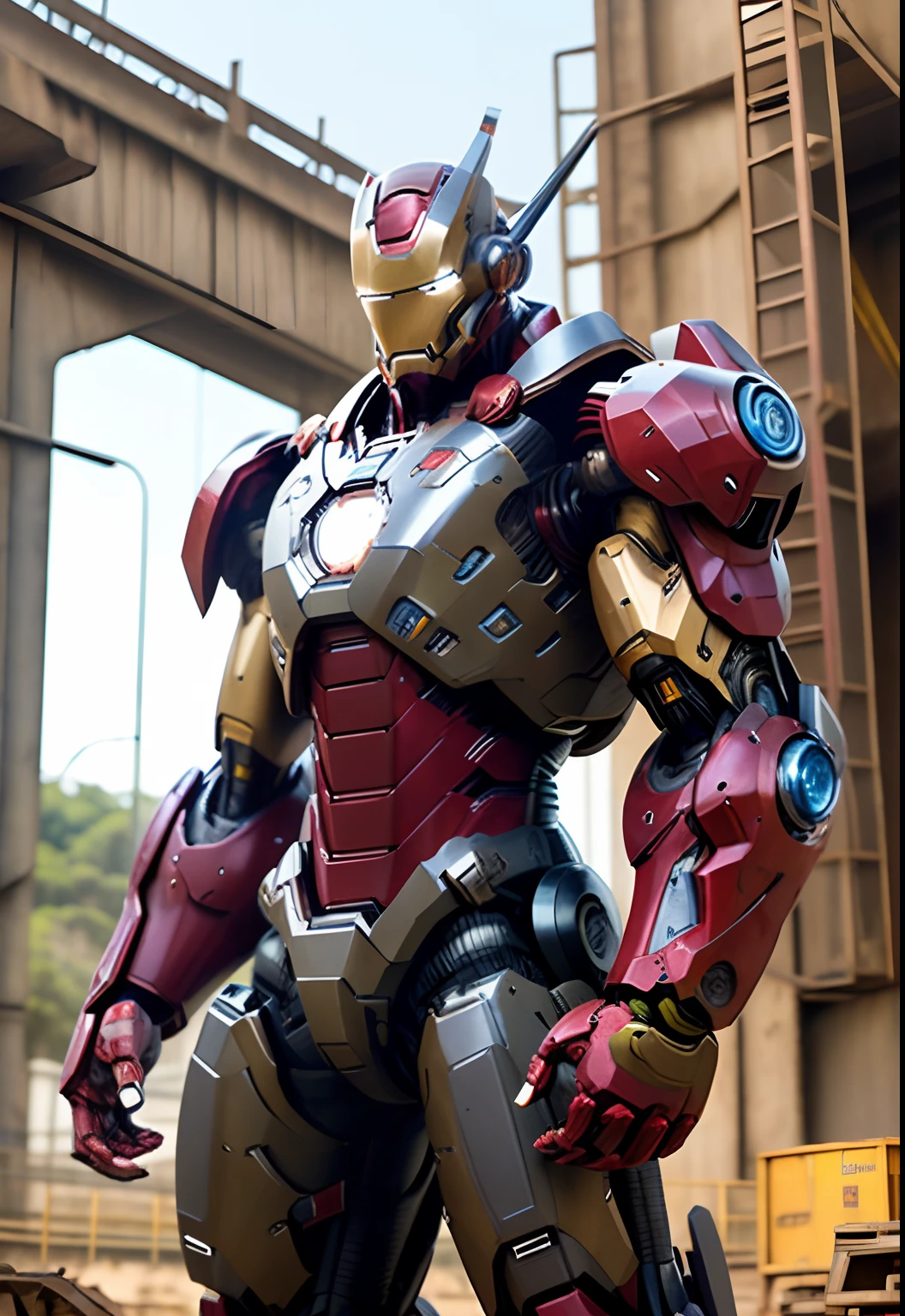 obra-prima, melhor qualidade, 1boy, orc, foco masculino, mecha, Roboto, scientific fiction, solo, fundo preto, like ironman
