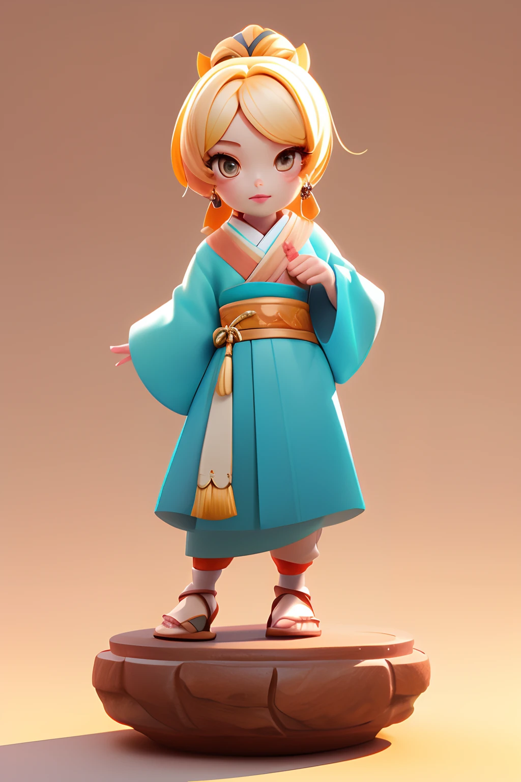 3dcharacter,(full body:1.2),simple background, masterpiece,best quality,(light cream gradient background:1.1) ,nahida, genshin impack