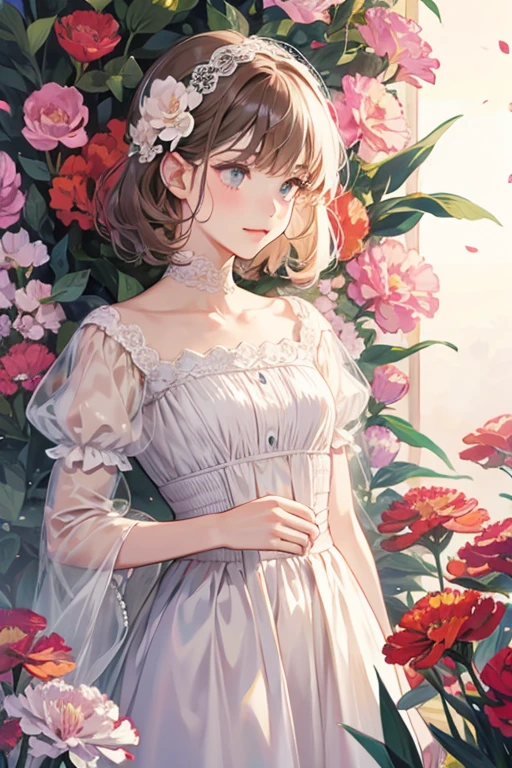 Carnation flower human