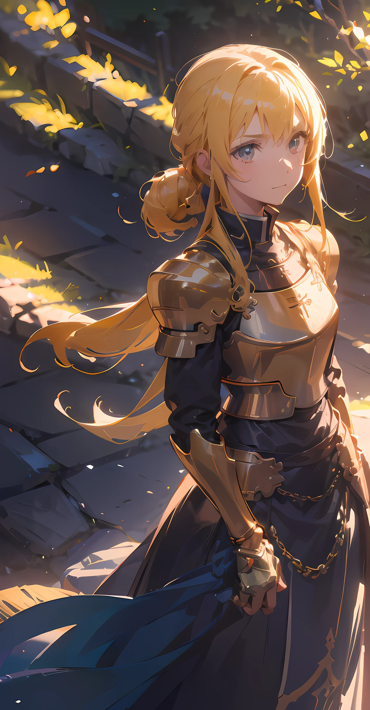 highest quality, Super detailed, (ultra high resolution,8K), Ultra-high definition 4K, (perfect anatomy, anatomically accurate), (1 attractive, busty woman), (Paladin), ((Beautiful and detailed golden armor, sheath, breastplate)), (look back), (human body as a whole), blonde, (ponytail), (dynamic composition), High-definition facial beauty, (Beautiful blue eyes like sapphires), (open your mouth), wet body, shiny skin, (fine-textured skin,hair ), (Butterflies flying around a woman), (wetland), (midnight, dark), (Decisive pose), (Detailed beautiful sword), (look back)
