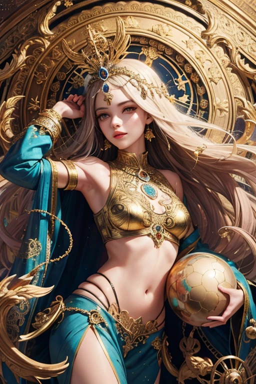 (masterpiece, top quality, best quality, official art, beautiful and aesthetic:1.2), (1girl), extreme detailed,colorful,highest detailed, official art, unity 8k wallpaper, ultra detailed, beautiful and aesthetic, beautiful, masterpiece, best quality, (zentangle, mandala, tangle, entangle) ,holy light,gold foil,gold leaf art,glitter drawing, PerfectNwsjMajic