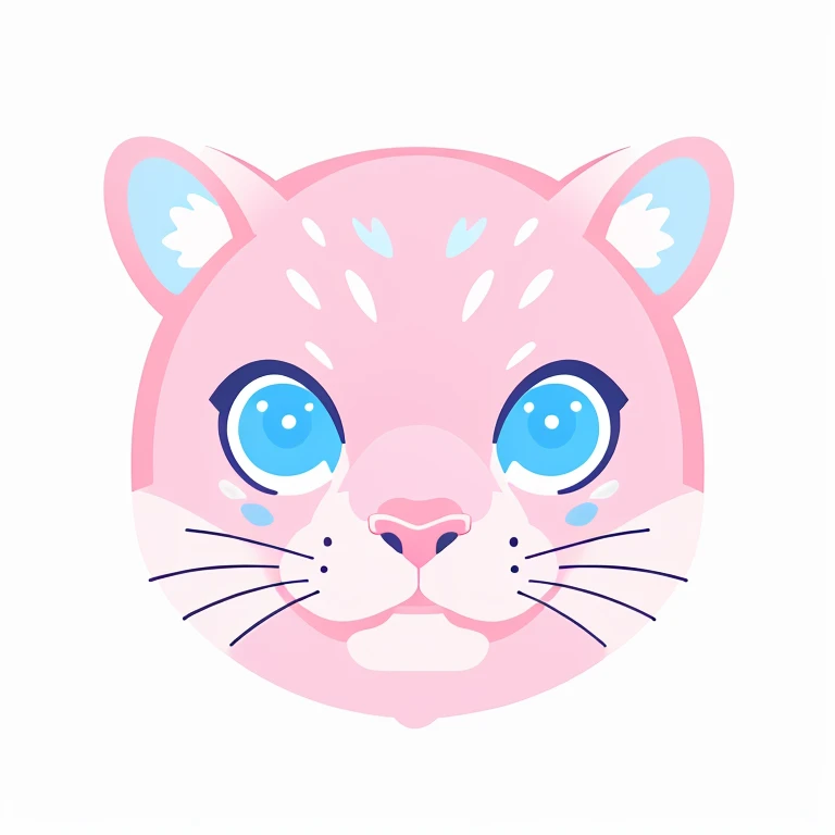 (best quality,4k,8k,highres,masterpiece:1.2),ultra-detailed,(realistic,photorealistic,photo-realistic:1.37),white leopard with blue eyes, digital art for t-shirt design, illustration, circle, white background, logo style, minimalist, vibrant colors, soft lighting