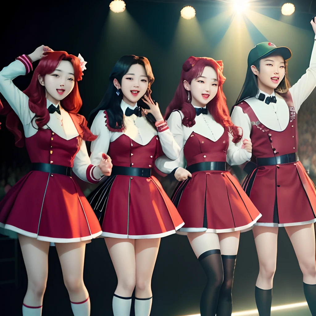 Red velvet K-pop group  as dudes