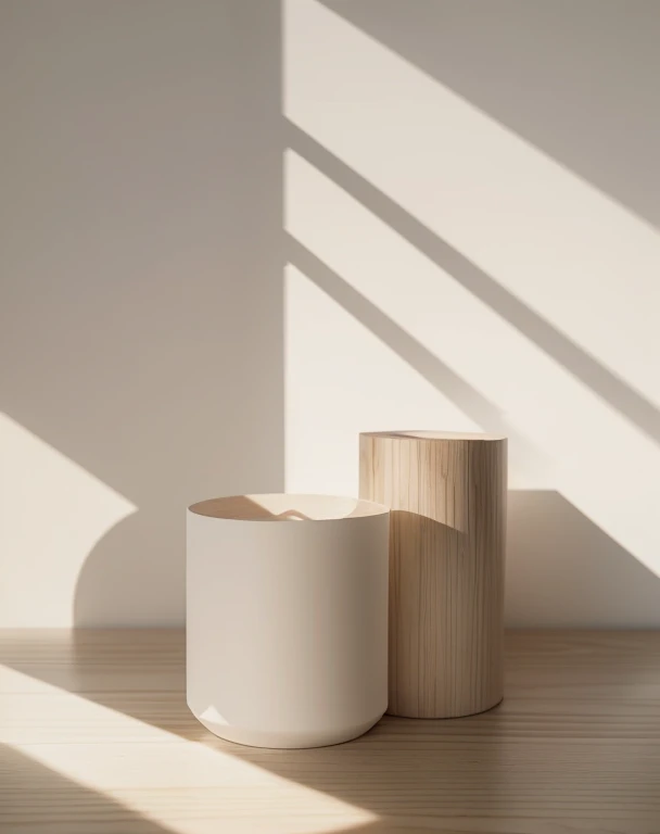 、White Wood Interior Accessories、Soft light、Rim Lights、beautiful shadow、lowkey、(Photorealsitic、Raw foto:1.2)、(Natural texture、realistic detailed)、Hyper-Realism、超A high resolution、4K、top-quality、white walls、Perfect Angle、