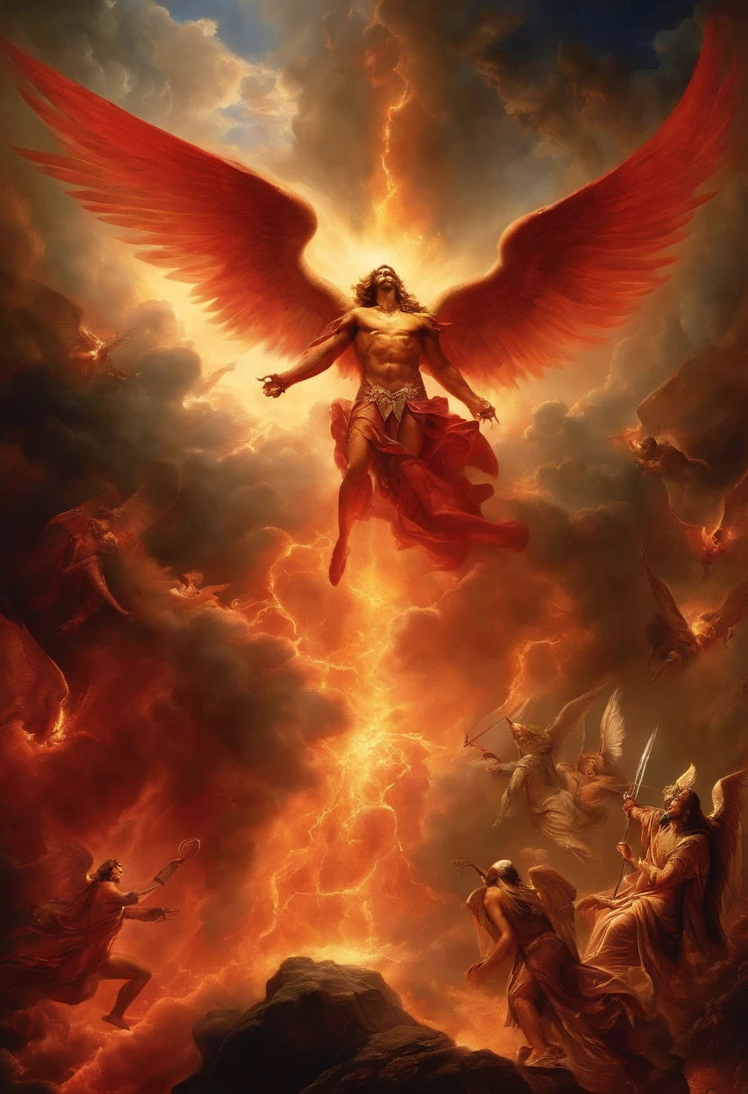 God VS Satan Blake God and Archangel VS Satan and Lucifer