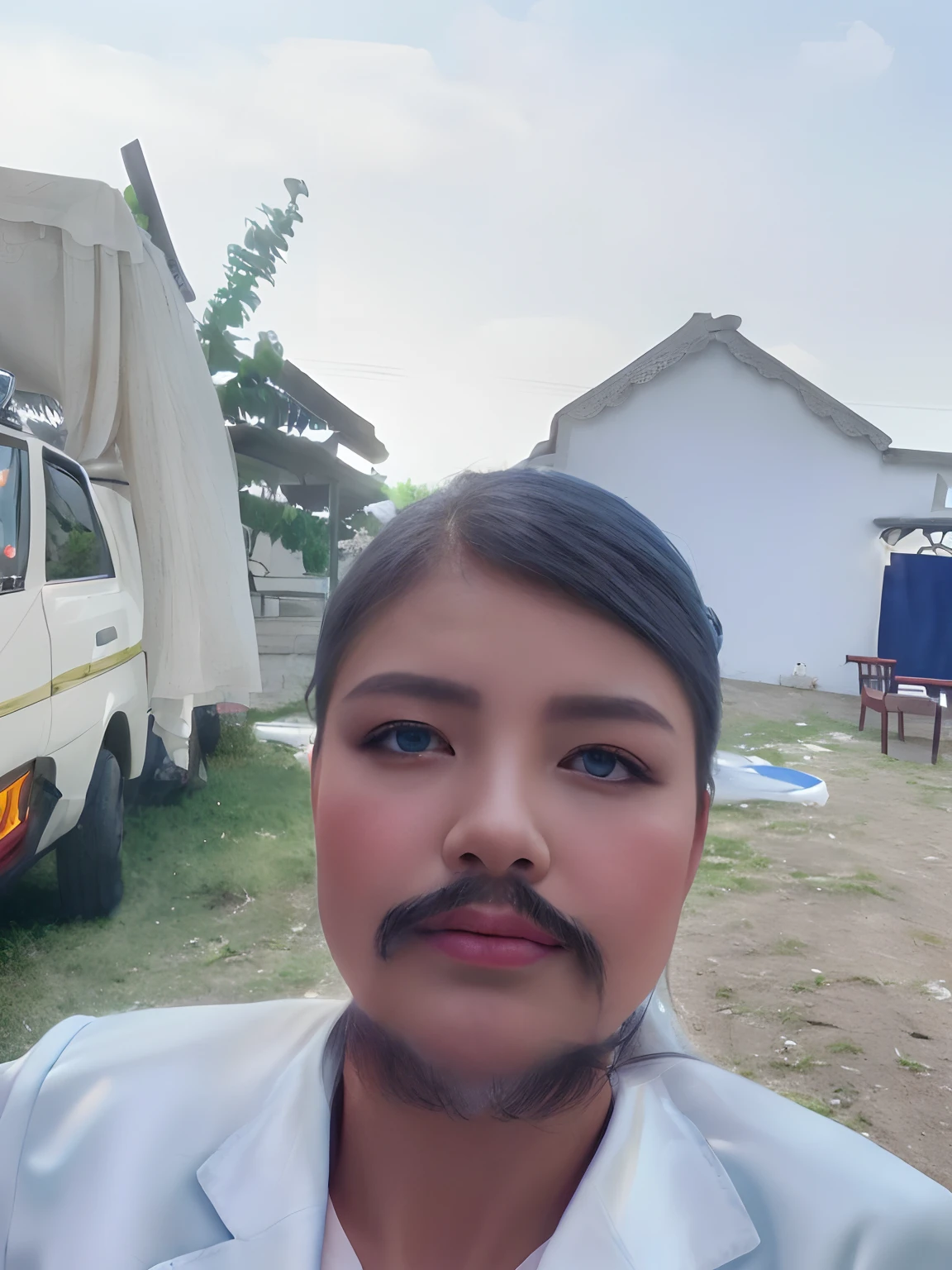 best qualtiy,tmasterpiece,hight resolution,1girll,dingdall effect,realisticlying,edge lit,two tone lighting,(highdetailskin:1.2),8K UHD,pure,Dolce,flowers background,Colorful background,Based on physical rendering,Perfect Light and Shadow,extreme hight detail,Pink tones,eye reflections,Raised sexy,perfect bodies,Superb Beauty,largeeyes,long eyelasher,Delicate eyes,(blue eyess)、big shiny eyes,Small pupil reflex,Shoulder and neck details,The texture of the pupil is delicate,Perfect eyes,black pupils,best qualtiy,tmasterpiece,16 K,a picture,head portrait,Bigchest,Medium size breasts,Delicate avatars,(Little girl sitting in a waiting room by the lake)),((female students、校服),((Dark blue blazer、emblem on breasts))、)(Translucent white blouse)、(red bowtie,)(White flared skirt),(Black pantyhose),(Black loafers)、(A smile)、(Cloudy sky outside)、