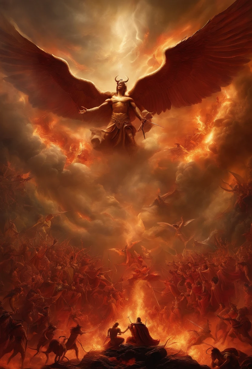 The Battle Between God and Satan、Deities、archangel、Angels and Satan、Diabolical、Lucifer、The battle between heaven and hell