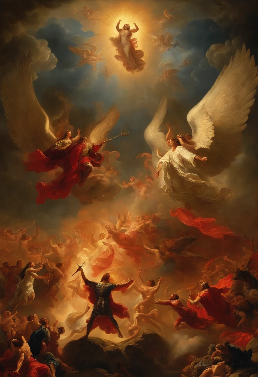The Battle Between God and Satan、Deities、archangel、Angels and Satan、Diabolical、Lucifer、The battle between heaven and hell