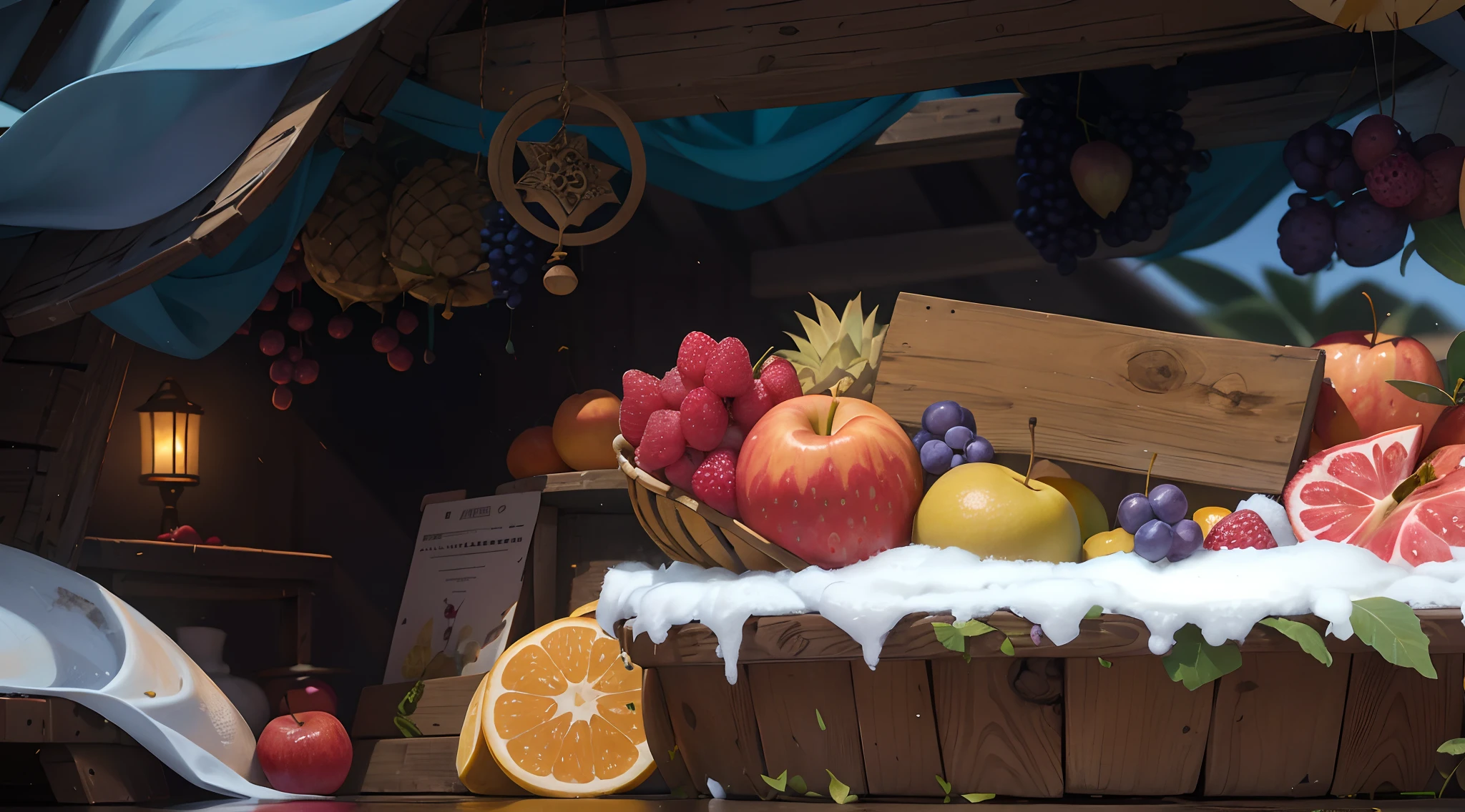 A bunch of fruit,raspberry,apples,grapes,Yuzu,pineapples,wood planks,delicacy,8K