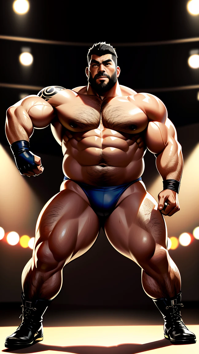 solo person,male people,Muscle wrestler,musculous,Stout wrestler,Asian people,jpn,uncle,60-year-old middle-aged man,Short hair,short detailed hair,Wrestling boots,Full body like,Panorama Figures,WWE rings,WWE American professional wrestling,spotlight lights,shadowing,visions,Briefs,fatness,age 55,,Middle aged,Tattooed with,Fingerless gloves,Wheat-colored skin,Oily skin,dark-skin,Show off your pectorals,Sumo wrestler,body builder,Wide sideburns,Pronounced abs,ssmile,The beard is gray,Gray hair,(Full body like:3),Fine hands,