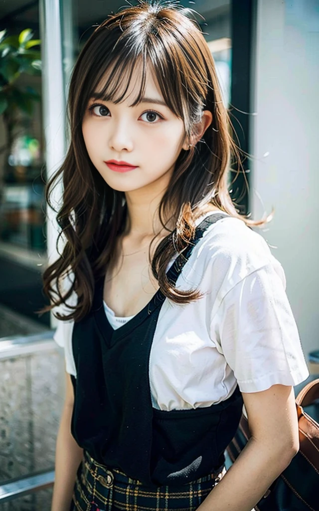 Real life girls, portrait of a japanese teen, Girls take a group photo with 5 people,(Best Quality,4K,8K,hight resolution,masutepiece:1.2),Ultra-detailed,(Realistic,Photorealistic,Photorealsitic:1.37),cute-style,dian,Dribbling High Detail 8K,Studio Lighting - V 6, Random skirt,Random cute clothes, Random faces, Random curly hair