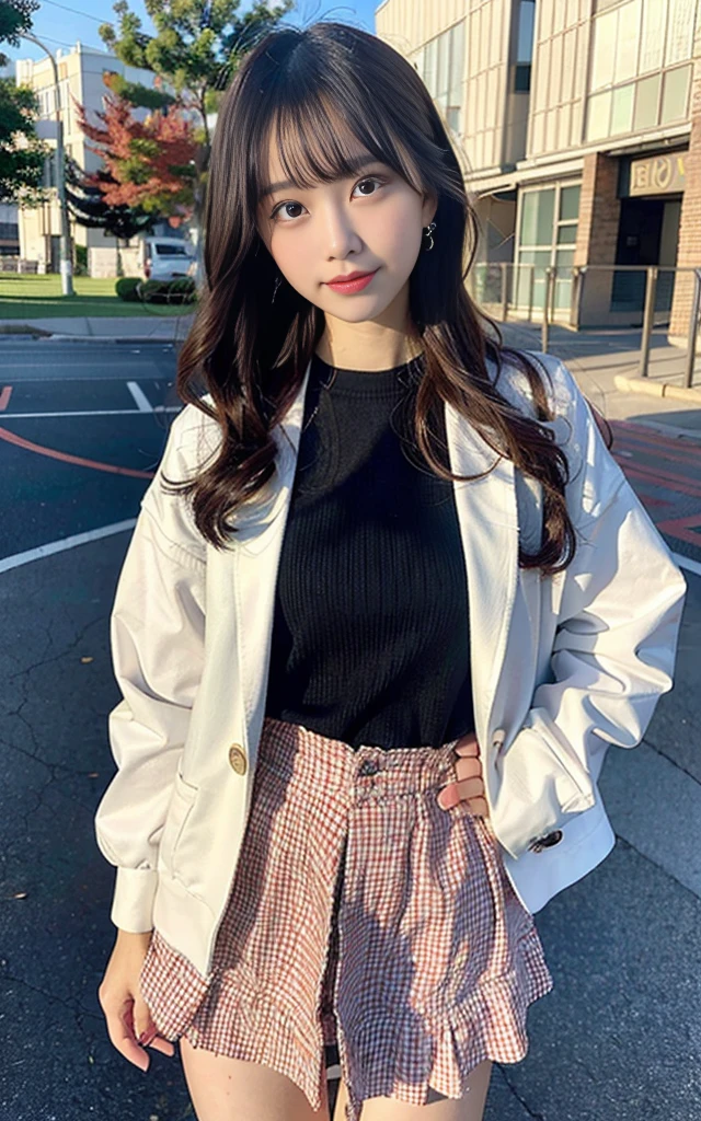 Real life girls, portrait of a japanese teen, Girls take a group photo with 5 people,(Best Quality,4K,8K,hight resolution,masutepiece:1.2),Ultra-detailed,(Realistic,Photorealistic,Photorealsitic:1.37),cute-style,dian,Dribbling High Detail 8K,Studio Lighting - V 6, Random skirt,Random cute clothes, Random faces, Random curly hair