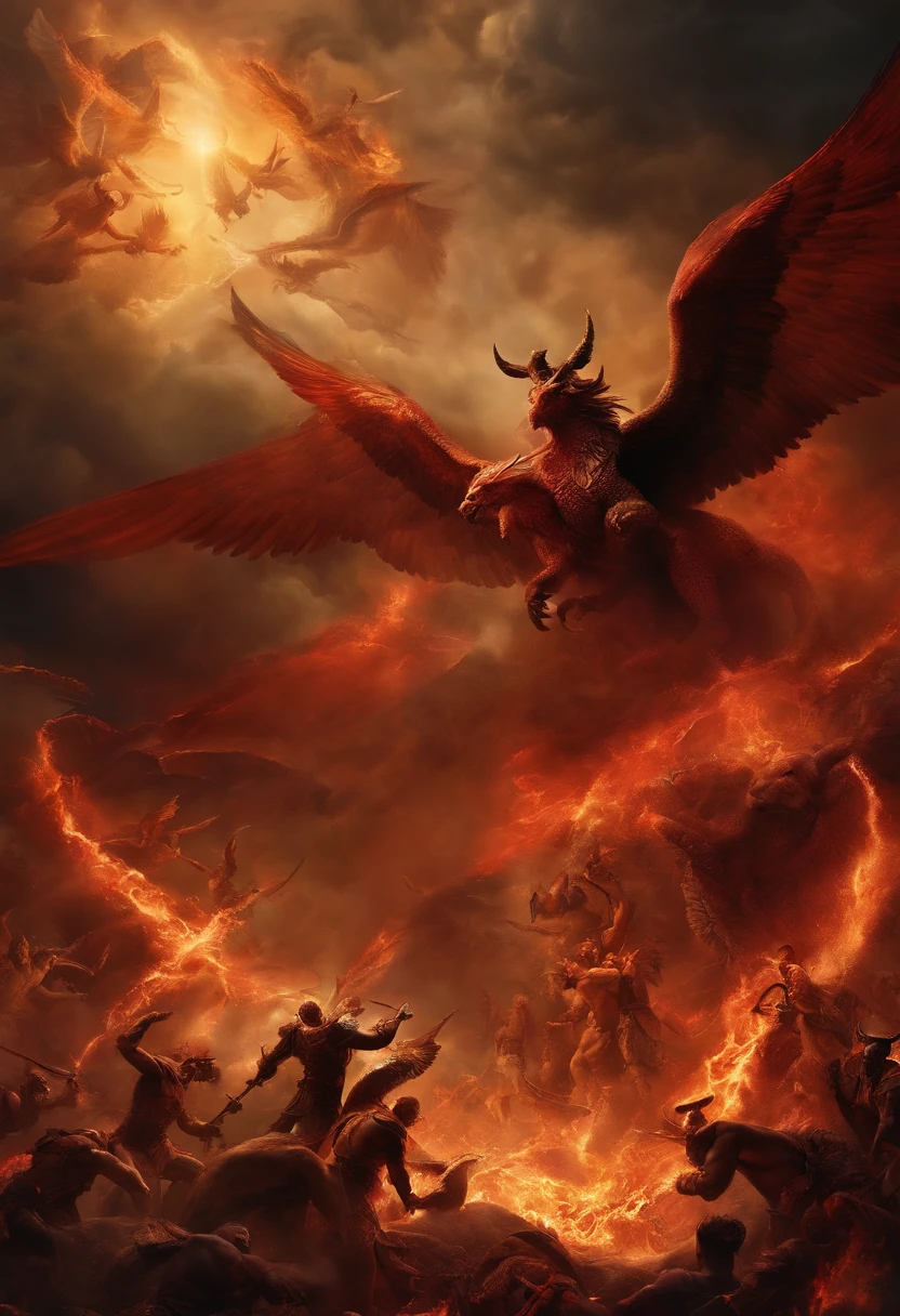 The Battle Between God and Satan、Deities、archangel、Angels and Satan、Diabolical、Lucifer、The battle between heaven and hell