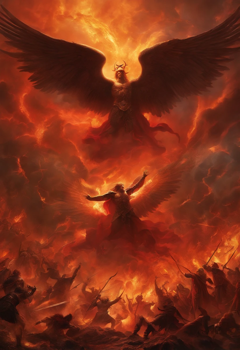 Make Images of people committing various actions that are considered sinful in a dark scenario, with demons chaining people.