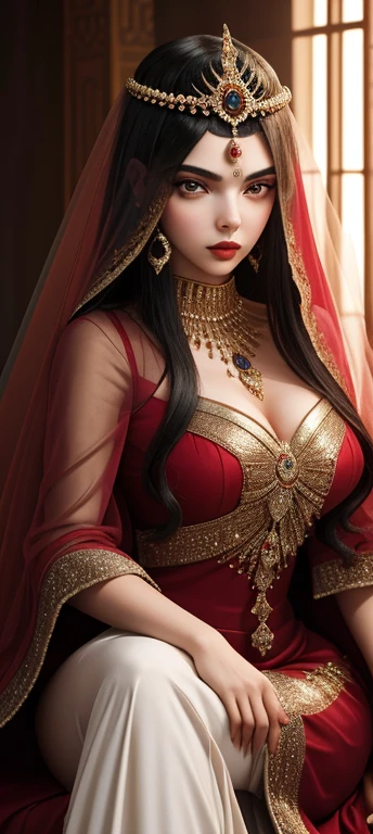 Arab woman in arabic dress, fada colorida com muita moeda , Retrato de Kim Petras, ava max, fotografia de moda fine art, menina perfeita de cabelos pretos, Conto de fadas da Bela Adormecida, Fotografia de moda editorial, 4K fotografia de glamour, Anya Taylor - Rainha Vampira da Alegria, fotografia de alta moda, menina com cabelo preto, photoshoot de moda high-end, Red and veil, arabian beauty, arab princess, arab princess, Beautiful Arab woman, Princesa persa, Orientalismo, arabic, arabian art, ((uma bela imperatriz fantasia)), mulher oriental bonita, beleza tradicional, Rainha persa, mulher linda, uma bela imperatriz fantasia, Retrato de uma bela deusa, donzela bonita, testeira de ouro e moedas, deitada em uma cama com muitas moedas de ouro, muita riqueza, Lots of abundance, Prosperous, muito ouro, moedas de ouro, tapete persa vermelho, vermelho real, Arabian Beauty Royalty.