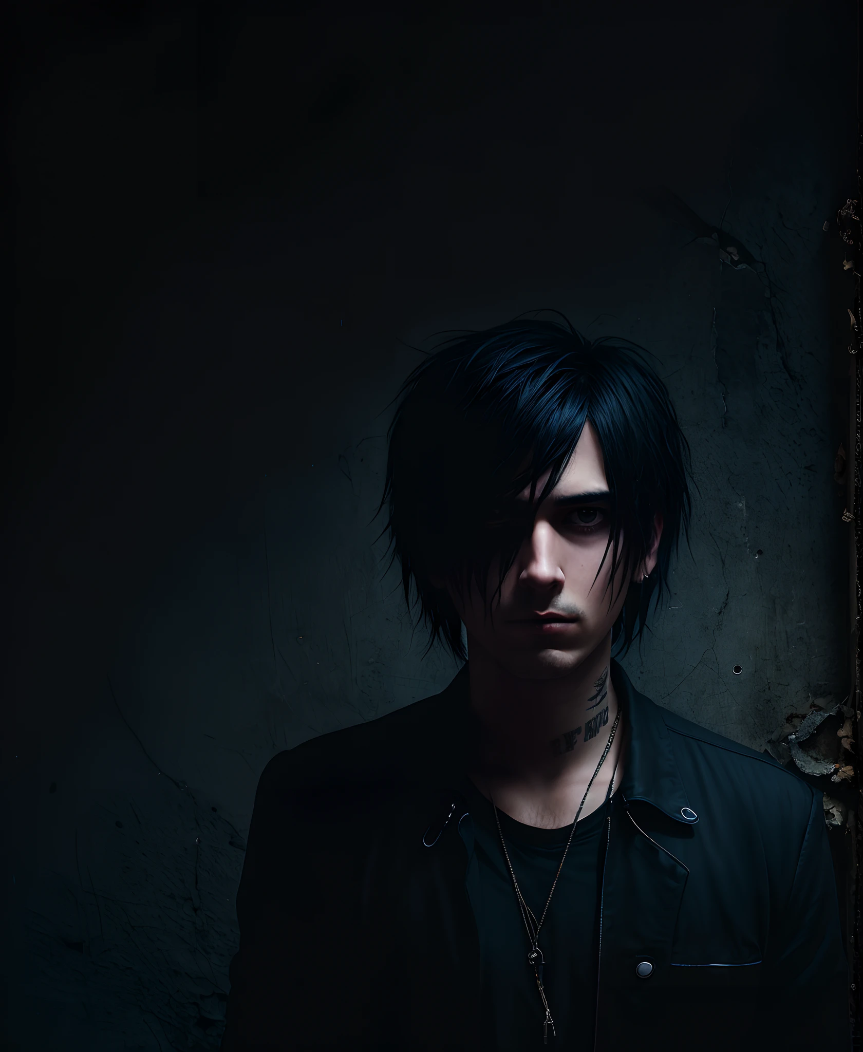 Create an emo, dark, and meaningful rock album cover