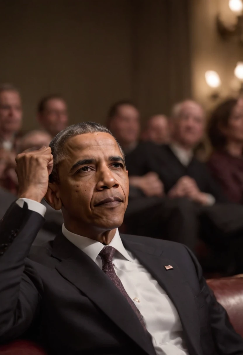 A photo of the president attending a live theater performance,original,Barack Obama