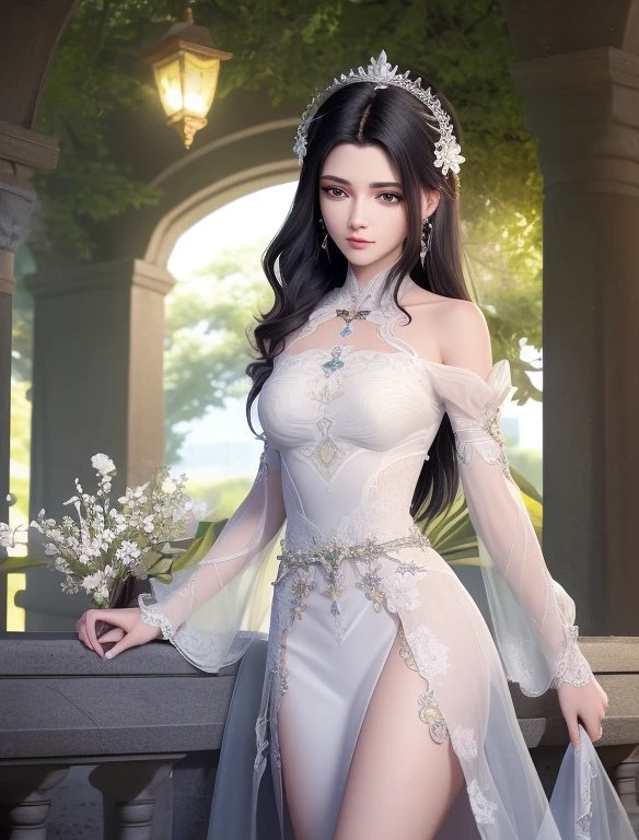 ultra realista 8k CG, rosto perfeito, Impeccable, limpo, master part, arte profissional, obras de arte famosas, Cinematic lighting, Cinematic Flower, rosto perfeito, beautiful face, fantasia, Sonho, irreal, science fiction, roupas bonitas, renda, lace trim, Roupa de pernas com corte de renda, (rico:1.4), prestige, luxo, jewelries, Diamante, ouro, pearl, gema, safira, rubi, esmeralda, detalhes intrincados, delicate pattern, encantador, sedutor, sedutor, Erotic, Encantadora, ornamento de cabelo, colar, Brincos, pulseira, Armlet,halo
((,1girl, Pov,))(((,lilie \(flor\), 1girl, primavera_\(season\), sozinho,Olhando para o Viewer, )))