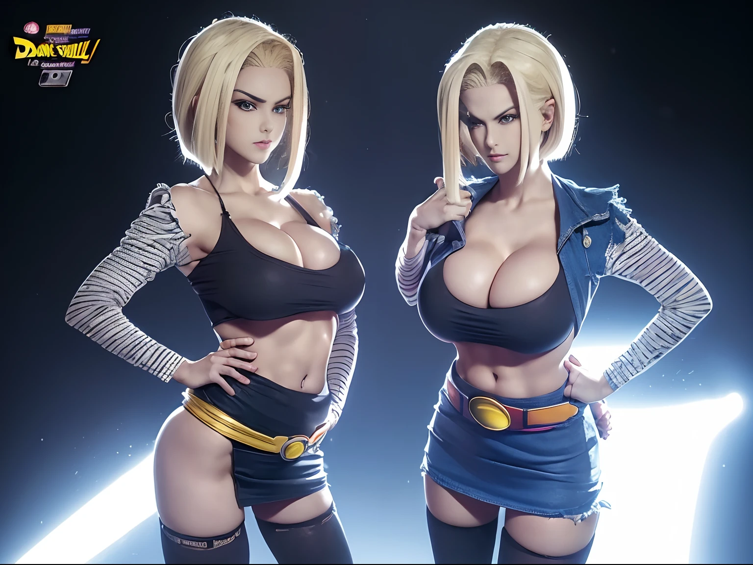 (((android 18)))8k,(((from dragon ball z)))(((usa su ropa cosplay)))(((Amazing tits)))caliente, hermosa,((Hornie)),(((viste su chaleco de mezclilla y falda de mezclilla)))((tiene tetas perfectas)))8k, hiperrealista todo como un motor irreal trazado de rayos render ((estilo humano hiperealista)),(((Empty dark background))). hiperrealista todo como un motor irreal trazado de rayos render estilo humano realista ,(((Empty dark background)))., Suavemente iluminado, Intimo exquisito detalle, foco nítido, intrincadamente detallado, rewarded photography, small-catchlight, bajo contraste, alta nitidez, facial-symmetry, profundidad de campo, cinematic background, Renderizado del motor irreal, Imagen central, dream-like, Suavemente iluminado, intimo, imagen de cuerpo completo ,cuerpo completo,((tetona)),((piernas torneadas)) perfect ass ecchi, hdri