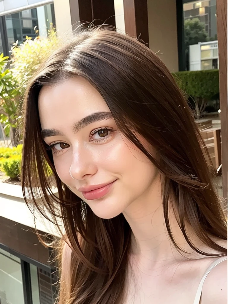 cute 18 year old longhair, realistic brown eyes
