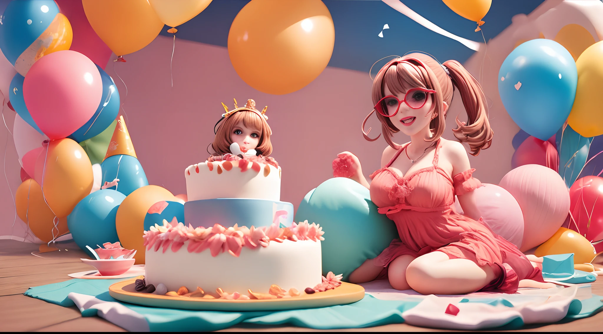 Birthday, garoto com oculos junto com garota de cabelo castanho