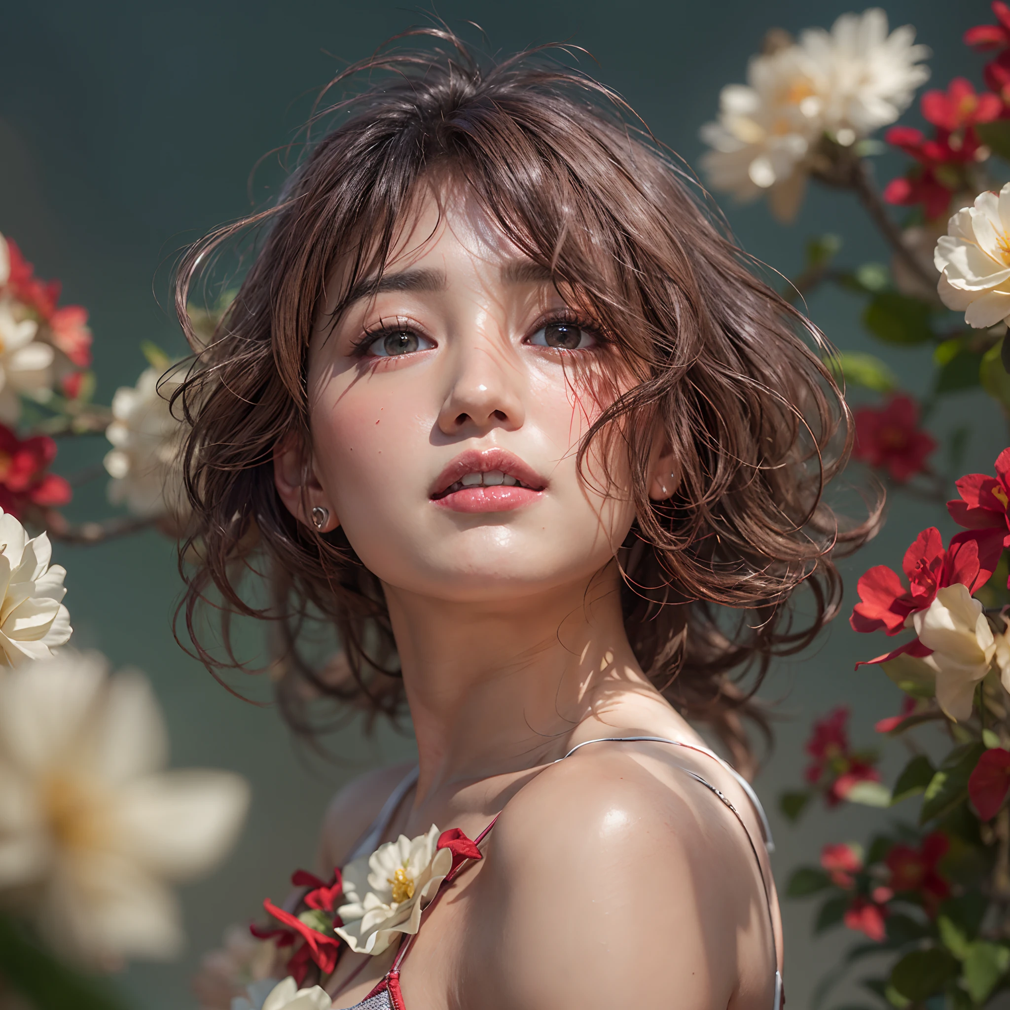 (best quality,highres,masterpiece:1.25), { ultra-detailed | realistic | photorealistic | RAW | Physically-based rendering },((photo-realistic:1.45)), { Zoom Layer | White and vivid colors | Random hair color | Short Bob | hair flowing in the wind | Strong wind | Face focus | Ass focus | Detailed open crotch bloodstains }, { beautiful detailed eyes | beautiful detailed lips | long eyelashes | rosy cheeks | natural-looking eyebrows | sparkling eyes with intricate details | subtle blush on the face | warm and inviting smile | detailed eyelashes with volume and length | sparkling highlights in the eyes | delicate shadows on the face | expressive facial features | life-like expressions | captivating gaze | pure joy and happiness radiating from the eyes and face }, { Glistening ivory skin | impeccable skin texture }, { (Mystical sight) | subtle atmospheric haze | Curved horizon | Red Moon | early morning | magic hour | high place | on the top | Flowers | Red leather high collar }, back lighting, (((7 Tiny Japanese junior idols:1.25, Standing Full Body:1.2))), { childish:1.25 | slingshot swimsuit | sideboob:1.15 }, { Dynamic-angle:1.2 | from below | Wide-angle | Whole BODYSHOT }, ( Whole Body proportions and all limbs are anatomically accurate ) .