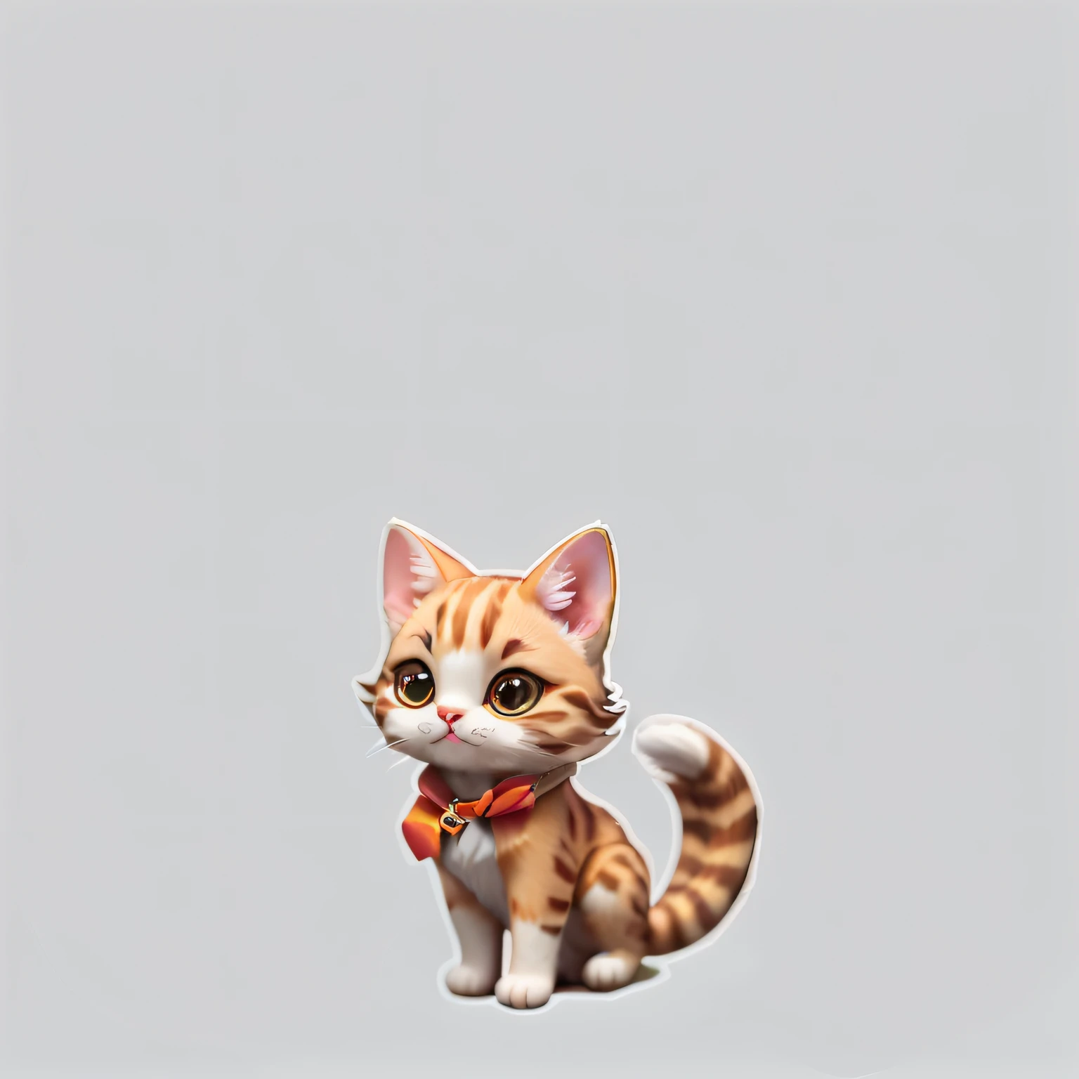 On the table sat a cat with a bow tie, Cute cat, lovely digital painting, Cute detailed digital art, A cute cat, adorable digital art, cat. Digital painting, cute 3 d render, illustration of a cat, Cute kitten, cute artwork, cute character, cute cat photo, cute animal, cat design, ginger cat, Cute cartoon character