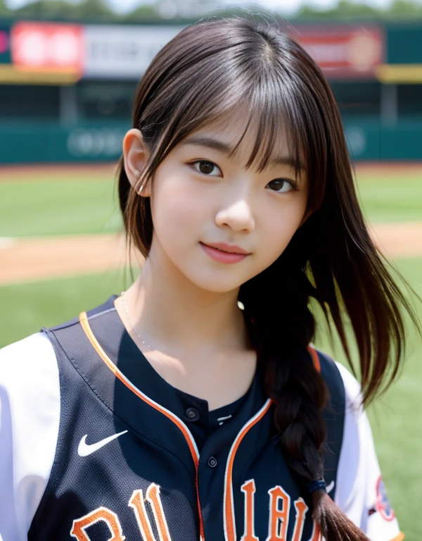 (8K, Raw photo, top-quality, masterpiece: 1.2), masterpiece, super detailing, Ultra-high decomposition energy A, (Realistic and realistic photos: 1.37), high-definition RAW color photography, Very delicate and beautiful., Igley Details, 8K Wallpaper, astonishing, detaileds, extremely detailed eye, highlydetailed skin, extremely detailed fingers, highly detailed nose, highly detail mouth, perfect anatomia,1girll, (Baseball Uniforms), hazy, blured background, Blurred foreground, blush, braid, pectoral muscles, depth of fields, eyebrows visible through hair, Frild, hair between eye, Baseball Stadium, jewely, look up at viewer, Short hair, Solo, Colossal tits、乃木坂アイドル、韓国アイドル、hposing Gravure Idol、porn star、18year old、tall、韓国アイドル、乃木坂アイドル、porn star、hposing Gravure Idol、((full bodyesbian)), ((Gravure Pose)), ((Saxy Pose)), ((full body Esbian)), crotch open, Lying down, Wide crotch, Sensual milf, sensuous