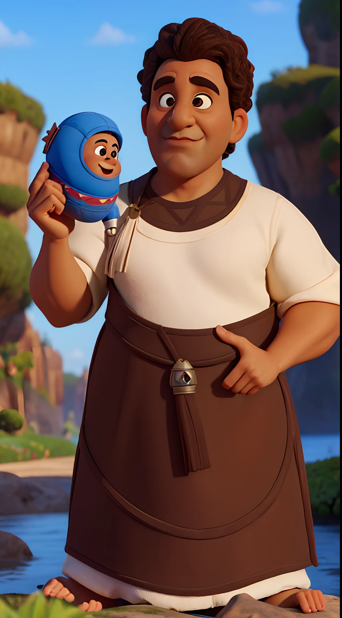 Obra-prima, de melhor qualidade, um homem de roupa de treino,he is strong and has dark brown curly hair, brown eyes shaped like a Disney Pixar movie cover, nome do filme "Pacheco" ele tem 27 anos e treina muito (local da imagem na academia)