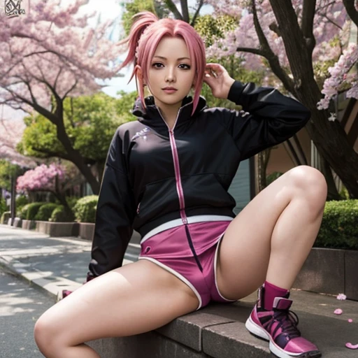 Sakura Haruno, spread legs, sexy pose