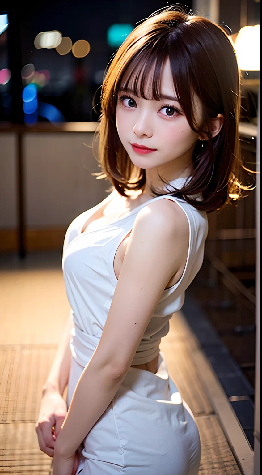 (8K, Raw photo:1.2), Detailed face and eyes,Best Quality, 超A high resolution, Highly detailed ,intricate detailes ,masutepiece ,Cute Girl , Soft cinematic light, Hyper-detailing,Sharp Focus, High quality, Blonde hair, bob cuts, Yukata, tits out, Undress, pantiy, NSFW
