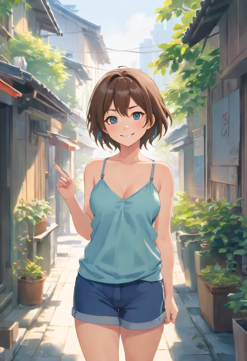 (((J Middle-aged woman))),(((A hyper-realistic))) , (illustratio), (Increase the resolution), (8K), (((teats see through))),(ighly detailed), (The best illustrations), (beatiful detailed eyes), (best qualtiy), (ultra-detailliert), (masterpiece), (wall-paper), (详细的脸), a smile,(full bodyesbian),(Standing),(delicate finger),((huge tit)),((Body with good style)),独奏, looking at the viewers, delicate detail, A detailed face, murky, deep-shadows, Unobtrusive, (Beautiful feet), ((Pale blue cami soul))