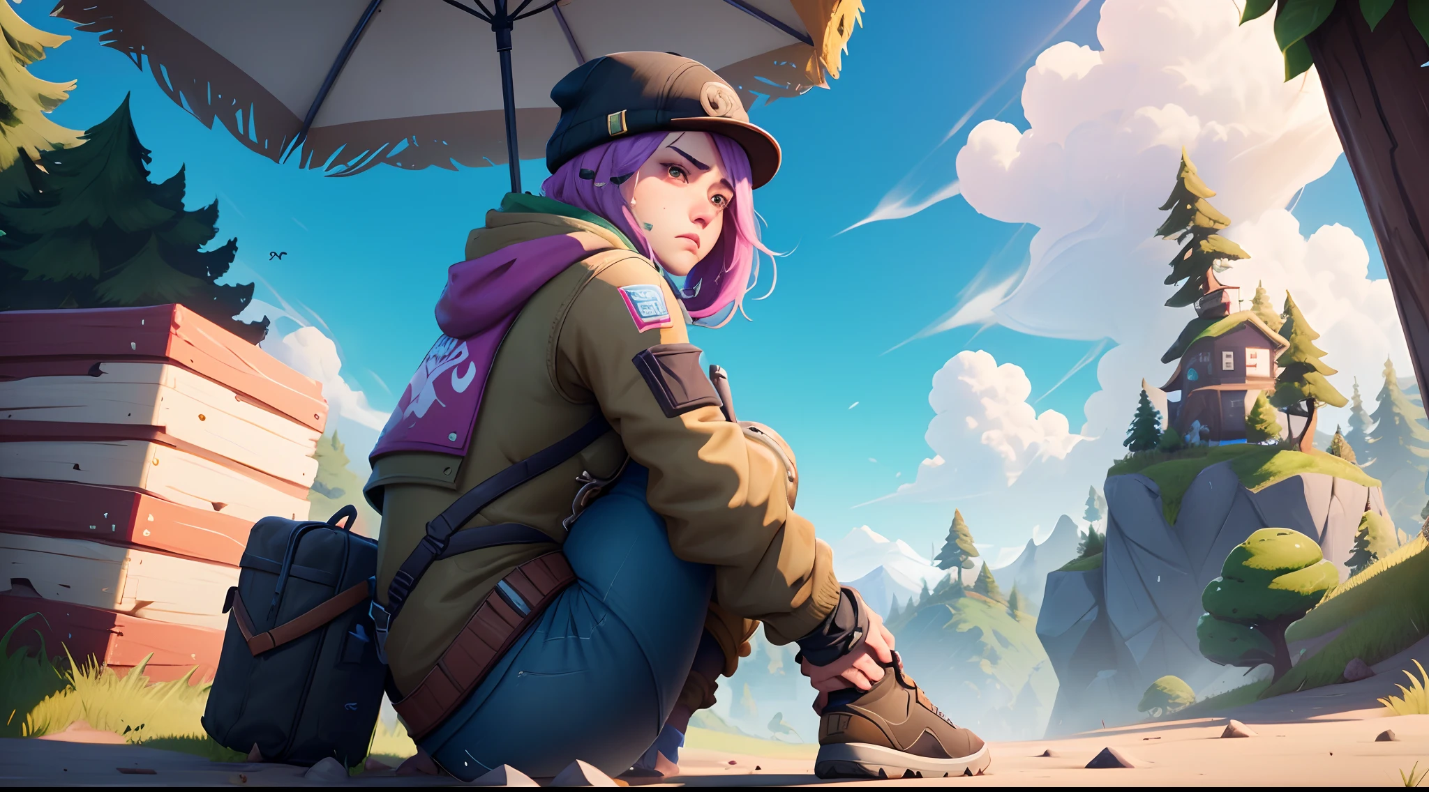 Fortnite sad default with lean