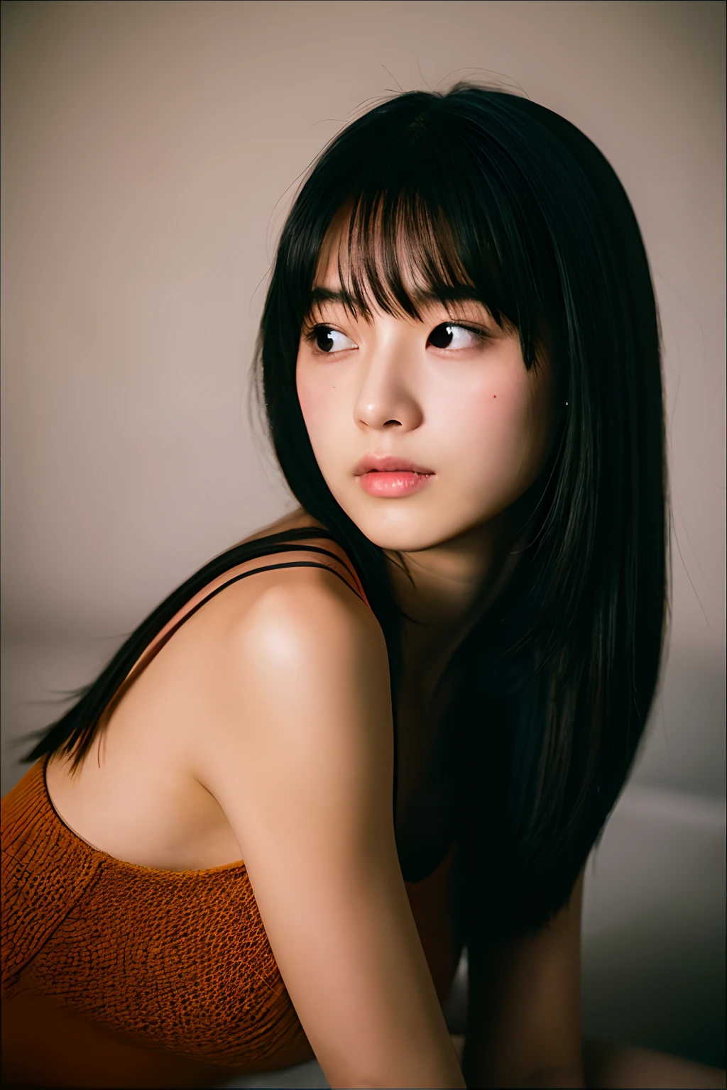 https://i.pinimg.com/564x/ed/4a/4c/ed4a4cf7bb011113afd5212438878eb0.jpg, https://beauty-cdn.oricon.co.jp/photo/img/0/33/detail/img660/1507619667680.jpg, portrait of Japanese woman, 22 years old, Long black hair, looking at the camera, beautiful detailed glow, photograph, 8k, --ar 16:9 --no lowres, worst quality, bad hands