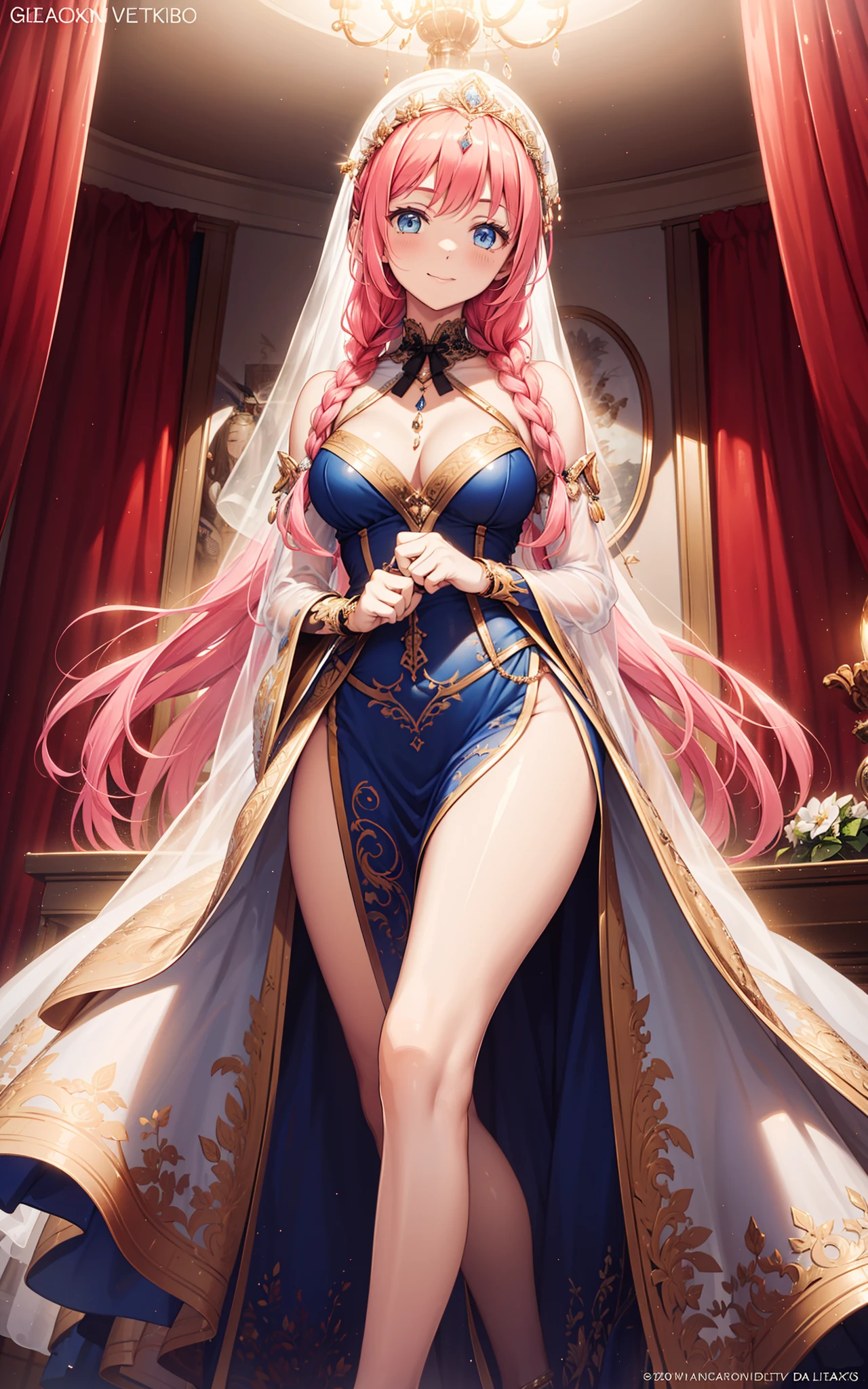 ((anime art style)),(Masterpiece),(best quality), (Awesome details),((Very delicate and beautiful)),1 woman,((full body image)),Standing at the Palace of Versailles,((alone)),digital art,(((1 princess in a stunning Rococo princess dress，Wear yours with a voluminous Full length hoop skirt.))),Spread your butt,((Beautiful embroidery and jewelry)),Plump,see through,(Gorgeous embroidery and beautiful lace.),((I have a lot of straight hair.,Very fluffy,Very long straight hair.)),((Finely detailed face and eyes)),Stunning hair accessories,(Bling Gem, a very beautiful crown.),(Gorgeous gemstone jewelry，Sparkling Gold),long veil,(beautiful background),full body,((Gorgeous Rococo Princess Ball Gown，wide, Full length hoop skirt.)), big breasts,Show your breasts,The cracks are clear...,((big tits))，(pubic bone), rift, visible chest, Show your breastsของคุณ, open chest,((bare breast:1.37)), I see bulging nipples.,(((large areolae:1.4,pink,The nipples are clearly visible.....))),